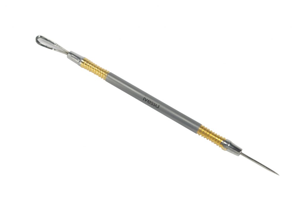 Ivessa Komedonenheber Fig. 3 | Mit Schlaufe und Milienmesser | Doppelendig | 14,5cm